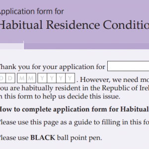 Habitual residency condition