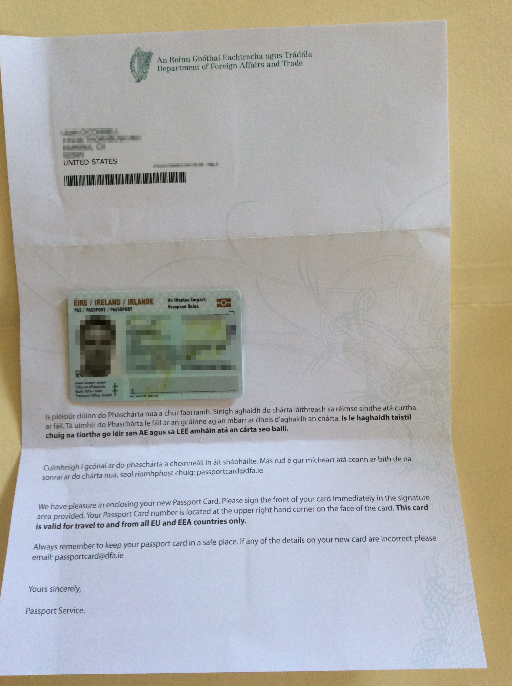 Have you applied for your Irish Passport card? I have. The Ireland