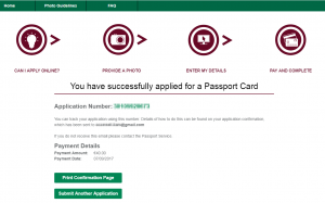Irish passport application